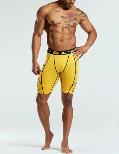 Vista 6 de TSLA - Pantalones cortos deportivos de compresión para hombre, en paquete de 1 o 3unidades, mallas para correr de rendimiento deportivo, frescas