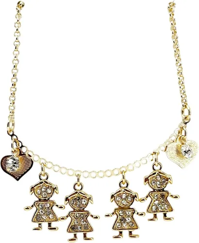 Vista 24 de SIFRIMANIA Personalized Children's Charm Choker Necklace, Boys or Girls Customizable Pendants, Growing Family Jewelry for Women