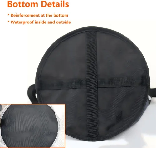 Vista 4 de Bolsa de alimentación para caballos, bolsa de alimentación de bozal resistente con correa ajustable, almohadilla cómoda para el cuello, almohadilla