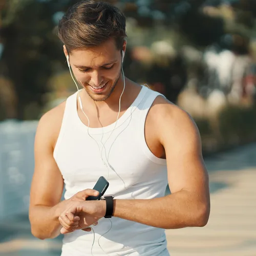 Vista 7 de Maledan Banda de Repuesto para Correas Fitbit Sense Hombres Mujeres, Correa de Reloj Elástica de Nylon Transpirable Suave para Versa 3/Versa 4