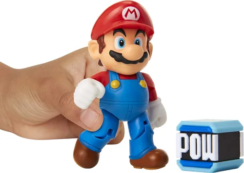 Vista 2 de Super Mario Figura de acción articulada coleccionable de Mario de 4 pulgadas con accesorio de prisionero de guerra