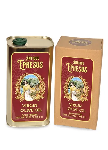 Vista 5 de Aceite de oliva virgen prensado en frío 1 L - 33.81 Onza líquida, Éfeso antiguo, región mediterránea de Ayvalik Turquía