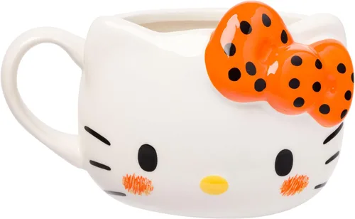 Vista 21 de Silver Buffalo Sanrio Hello Kitty and Friends Badtz-Maru - Taza de cerámica esculpida en 3D, 20 onzas