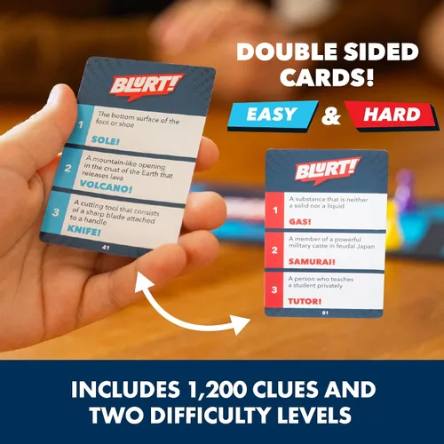 Vista 4 de Educational Insights Blurt! El juego de fiesta rápido, grita y dilo - Juegos familiares para niños y adultos, Juegos de mesa para la noche