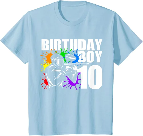 Vista 8 de Camiseta de 10 años de antigüedad, fiesta de cumpleaños para niños, Negro, S