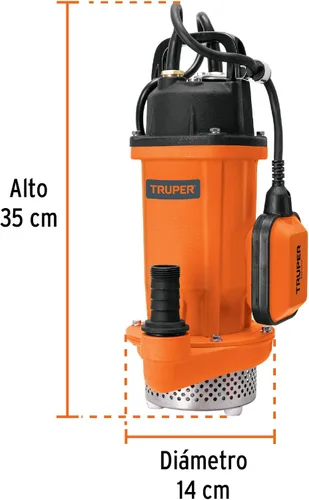 Vista 4 de Bomba sumergible de hierro fundido para agua limpia 1/2 HP