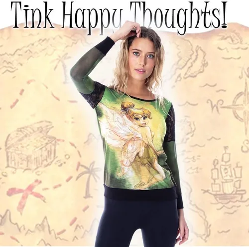Vista 4 de Disney Junior's Tinker Bell encaje acento Jersey Top