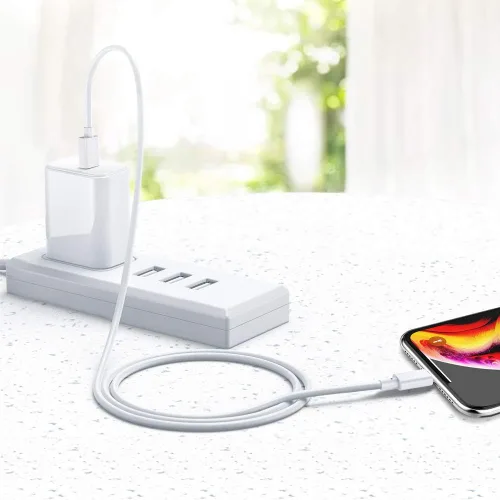 Vista 5 de Suswillhit Cable USB C a Lightning de 3 pies con certificación MFi de Apple, cable de carga rápida para iPhone 12/12 Mini/12 Pro/12 Pro Max/11