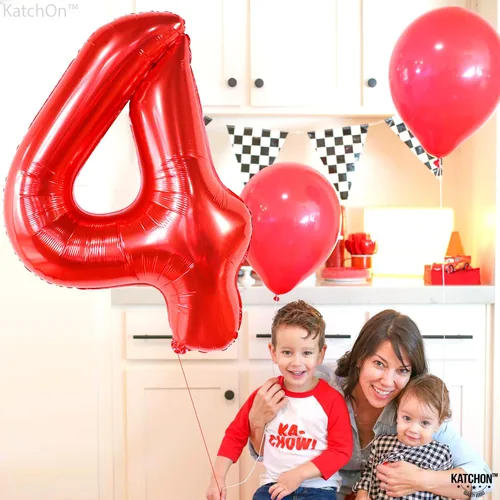 Vista 1236 de KatchOn Globo negro del número 1 de 40 pulgadas, globo de feliz cumpleaños Large Mylar Number One Balloon for 1st Birthday Decorations, Foil
