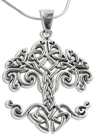 Vista 2 de Colgante grande de plata de ley con nudo celta, Metal, No es una piedra preciosa