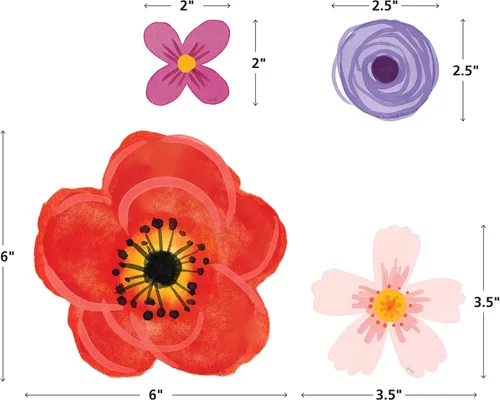 Vista 10 de Teacher Created Resources Acentos de flores silvestres - Tamaños surtidos (TCR6595)