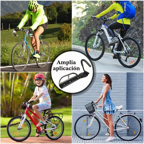 Vista 7 de DkOvn Paquete de 1/2/4 Soportes de Pared para Bicicleta de Garaje, Soporte de Pared para Bicicleta con Tornillos, Soporta hasta 66 lb