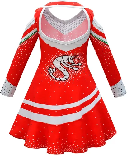 Vista 2 de Vestido de animadora para niñas con lazo para el pelo y pompón de animadora
