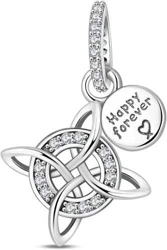 Vista 28 de Dijes de plata de ley 925 para pulseras, collares, colgante con circonitas cúbicas 5A dije charm para mujeres joyería DIY