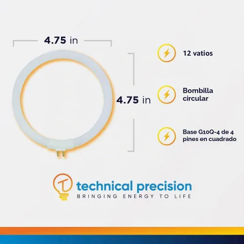 Vista 2 de Technical Precision T4 Circular 12W G10Q FC12T4/865/LG 6400K Bombilla 1 paquete