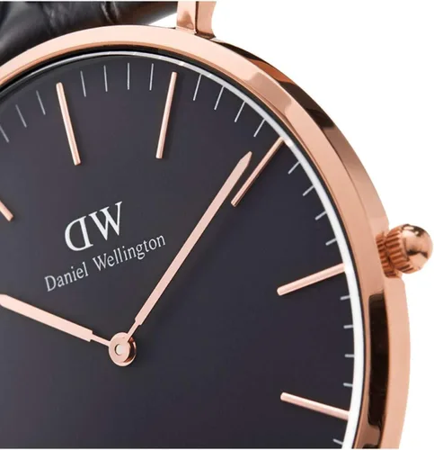 Vista 4 de Daniel Wellington Reloj Clásico Tela Oro Rosa (Poliéster)