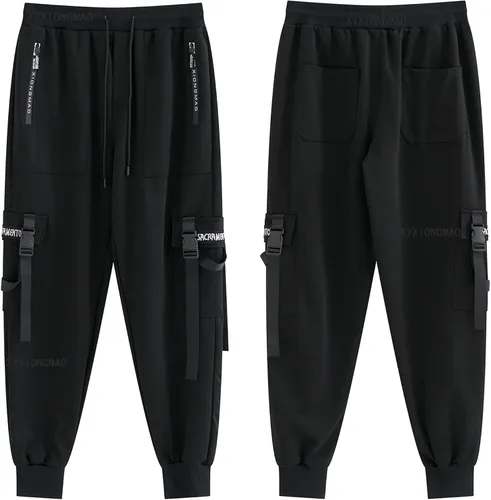 Vista 2 de XYXIONGMAO Pantalones deportivos para hombre Techwear Hip Hop Harem Pantalones Streetwear Tactical Track Pants