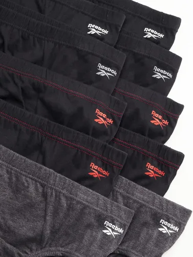 Vista 2 de Reebok Calzoncillos para hombre, paquete de 10 calzoncillos suaves y elásticos de tiro bajo para hombre con bolsa de contorno, ropa interior clásica