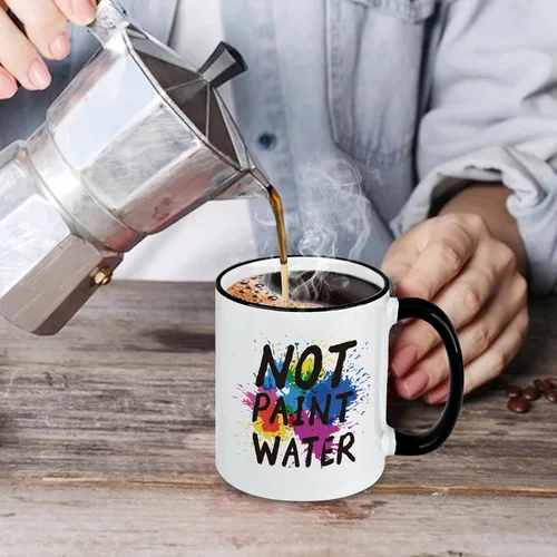 Vista 8 de Regalos para profesores de arte, taza de café con agua sin pintar de 11 onzas, regalos de agradecimiento para profesores de arte, artistas