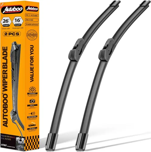 Vista 12 de AUTOBOO Limpiaparabrisas de repuesto de 13 + 13 pulgadas para limpiaparabrisas delantero Jeep Wrangler TJ 1997 1998 1999 2000 2001 2002 2003 2004