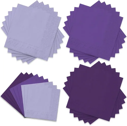 Vista 22 de Whaline Paquete de 150 Servilletas de Papel Azules de 6.5 x 6.5 Pulgadas, 3 Colores, Servilletas de Almuerzo con Temática Azul, Servilletas de Papel
