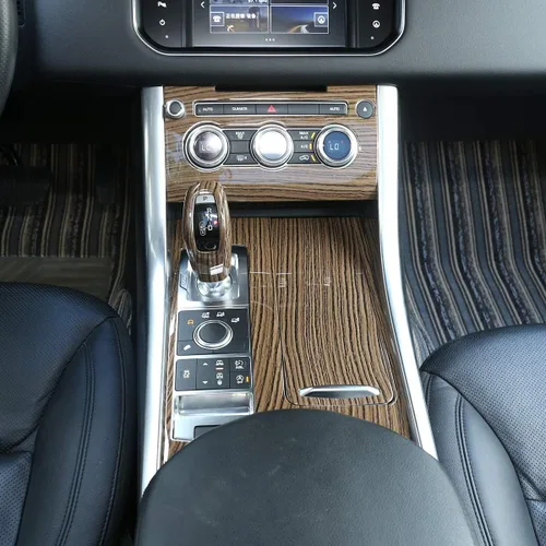 Vista 4 de YIWANG ABS Sands madera centro consola cubierta TRIM para Land Rover Range Rover Sport 2014-2018 mano izquierda conductor Accesorios