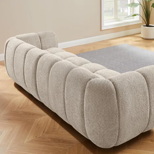 Vista 6 de VANOMi Sofá Boucle de Gran Tamaño de 88", Sofá Moderno Tapizado Acolchado Tipo Nube, Sofá Boucle de Asiento Profundo, Acogedor Sofá Moderno de 3
