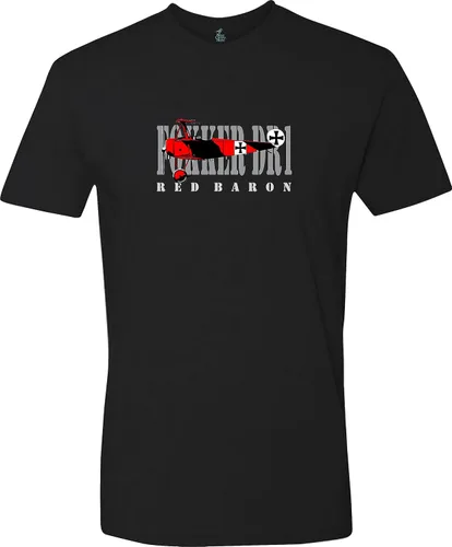 Vista 2 de Camiseta Red Baron WW1 Triplane Foker DR1 (M, negro)