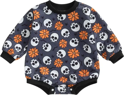 Vista 8 de Sudadera de cuello redondo para bebé niña y niño, mameluco con mangas largas, suéter extragrande, conjuntito de ropa con capucha