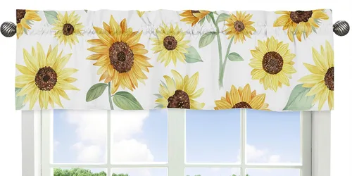 Vista 8 de Sweet Jojo Designs Cenefa de ventana de jardín floral bohemio para niña de flores, tratamiento de cortina para habitación de bebé, habitación