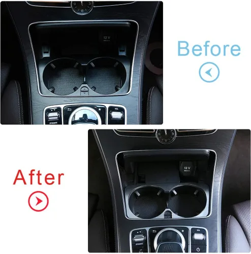 Vista 3 de Aleación de aluminio titular de la cubierta del marco Trim para GLC X253 C E clase W205 W213 C180 GLC260 E200 E300