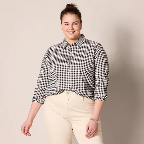 Vista 7 de Tienda Essentials Camisa de popelina con botones y manga larga para mujer