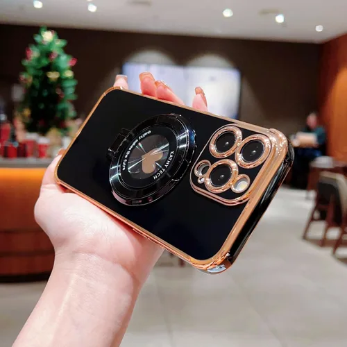 Vista 3 de IDweel Funda para iPhone 11 Pro Max con soporte para mujeres y niñas, lujosa, con esquinas elevadas, a prueba de golpes, ajuste delgado, resistente