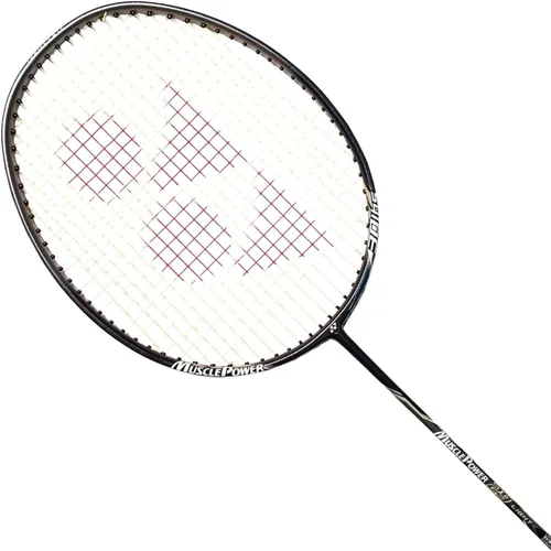 Vista 3 de Yonex Raqueta de bádminton Muscle Power Series con raquetas preencordadas de alta tensión de cubierta completa Negro/blanco