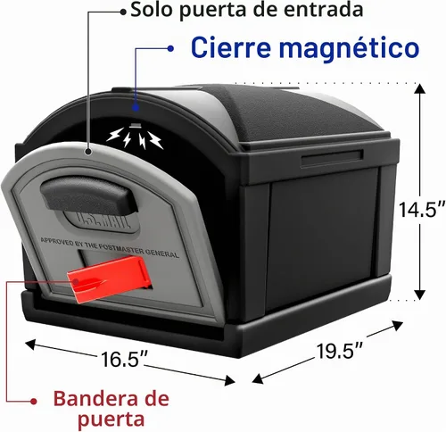 Vista 6 de Simplay3 Buzón T4 de Capacidad Extra Grande XL Sin Excavación con Construcción Duradera, Diseño Resistente a la Intemperie e Instalación Fácil Sin