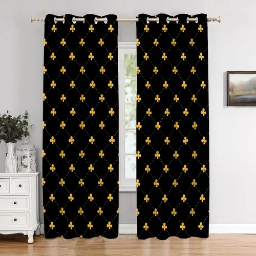 Vista 117 de Cortinas opacas de poliéster multicapa para cafetería, con diseño de diamantes, 2 unidades, 26 x 24 pulgadas