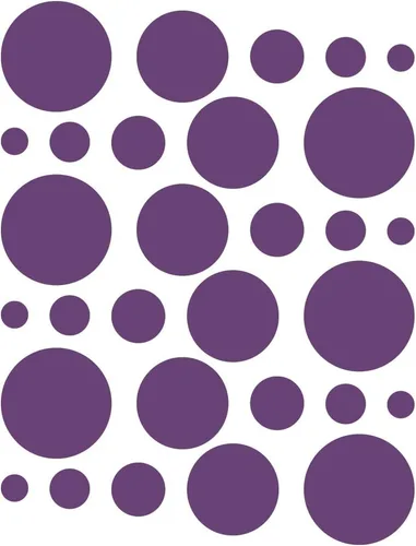 Vista 20 de Calcomanías de pared de lunares, calcomanías de vinilo de varios tamaños, adhesivo extraíble, círculos redondos (azul bebé, 30)