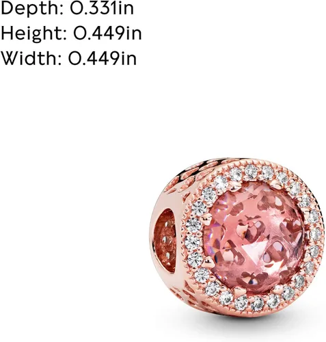 Vista 5 de PANDORA Joyería brillante de cristal rosa rubor y circonita cúbica en rosa Metal Cristal Circonita cúbica
