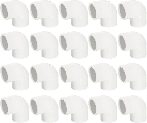 Vista 9 de Accesorios de codo de PVC de 90 grados de 1 pulgada, se adapta a tubos OD SCH40 de 1.315 pulgadas, paquete de 20 Conectores de grado de muebles