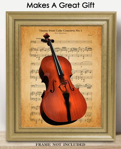 Vista 3 de Póster vintage de concierto para violonchelo n.º 1: impresiones artísticas estéticas de pared para baño, hogar, cueva de hombre, dormitorio, oficina
