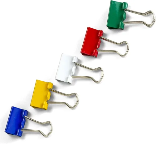 Vista 3 de Officemate Mini clips para carpeta, colores surtidos, 60 clips por tina (31024)