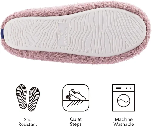 Vista 5 de RockDove Pantuflas Serenity de forro polar con espalda cerrada para mujer