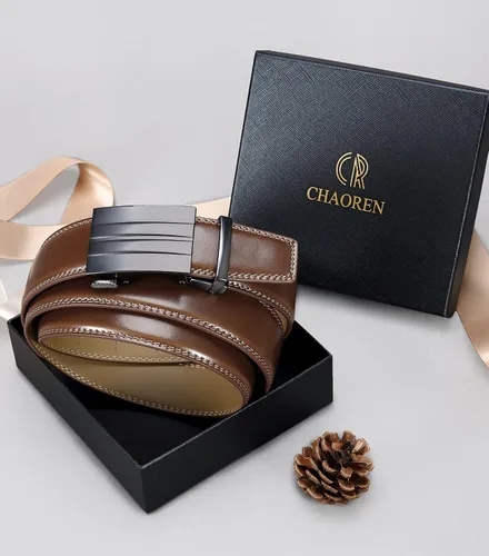 Vista 6 de CHAOREN Ratchet Belts for Men - Mens Leather Belt 1 38" for Dress Pants - Micro Adjustable Belt Fit Everywhere