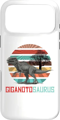 Vista 21 de Funda para iPhone 11 Pro Max Giganotosaurus Retro T rex dinosaurio prehistórico para el Día del Padre
