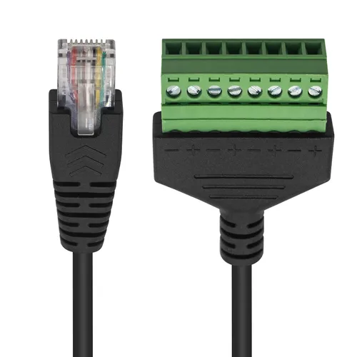 Vista 6 de Duttek Caja de conexión de terminales de tornillo RJ45, conectores RJ45 macho a adaptador de bloque de terminales de tornillo de 8 pines, adaptador