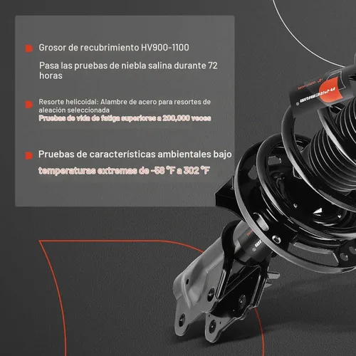 Vista 4 de A-Premium Par delantero (2) conjunto completo de puntal y resorte helicoidal compatible con Mazda 6 2014 2015 2016 2017, lado del conductor