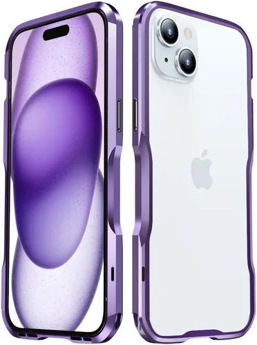 Vista 12 de Parachoques de aluminio compatibles con iPhone 12 Mini de 5.4 PULGADAS, estuche con marco metálico, parachoques delgado de diseño genial y Negro