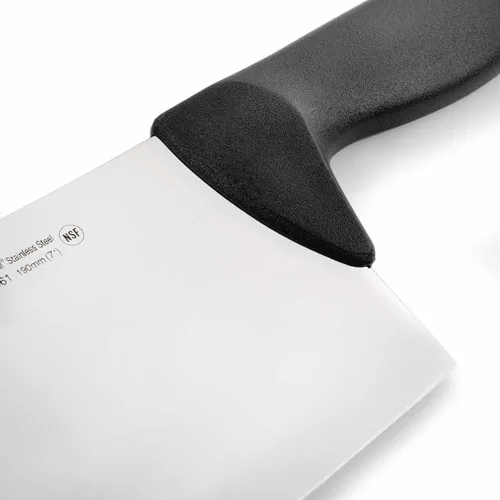 Vista 4 de Arcos Cuchillo de carnicero de acero inoxidable nitrum de 7 pulgadas y hoja de 7.480 in. Cuchillo de carnicero profesional. Mango ergonómico de Negro