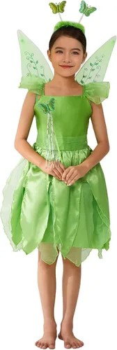 Vista 2 de Vestidos de princesa para niñas disfraz de hada con disfraz de hada de princesa disfraces de Halloween para niñas con alas de hadas