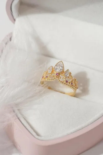 Vista 7 de Anillo enredado, anillo de princesa perdida, joyería de cosplay, anillo de princesa, anillo de corona de princesa, anillo de plata de ley 925